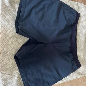 Men's Flat Front Navy Performance Shorts